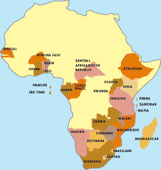 Karte Afrika